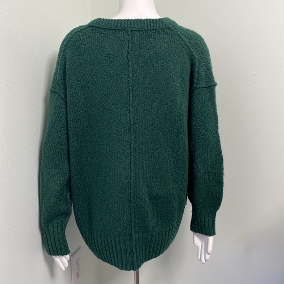 Free People brookside tunic pine needle green sweater XS - Picture 9 of 12